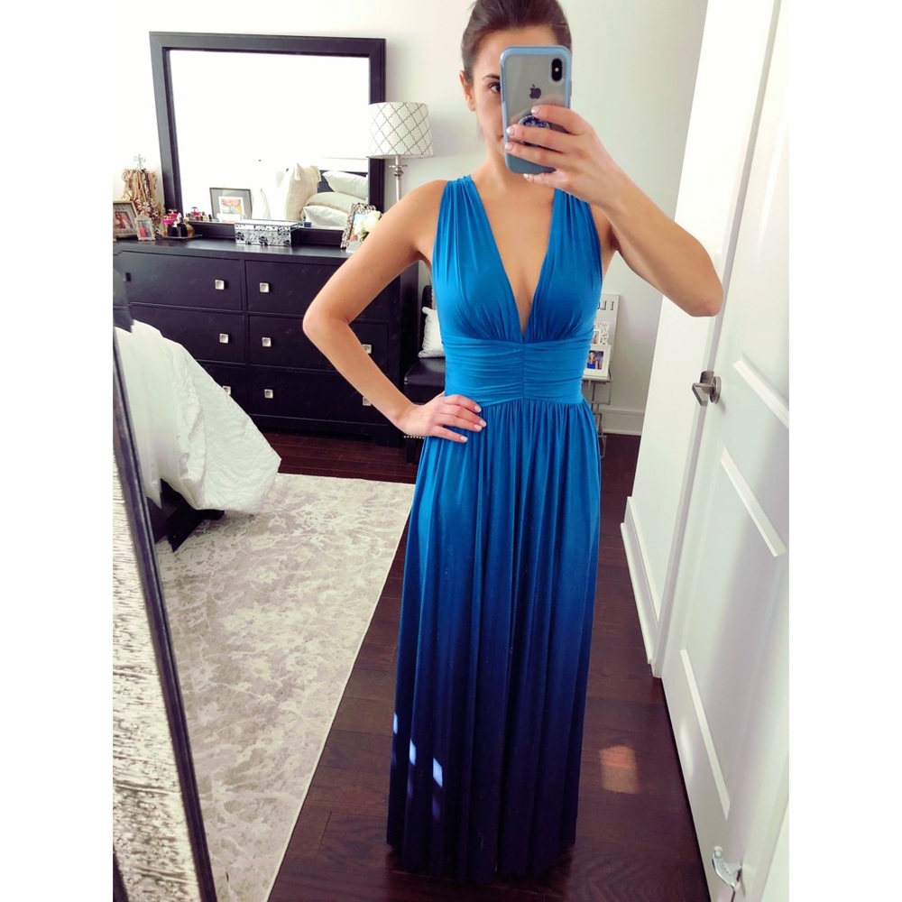 Gorgeous ombré colored blue gown for sale!